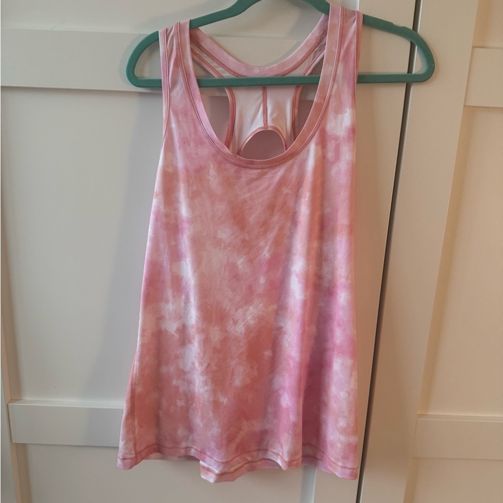 Athleta pink keyhole back  Tank Top